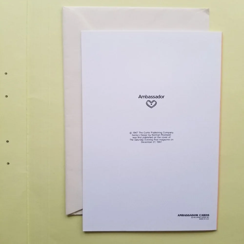 2 Norman Rockwell Greeting Cards with envelopes
